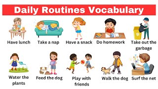 Basic phrasal verbs for kids  Daily use vocabulary with sentence  Learn English phrasalverbs [upl. by Harat202]