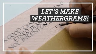 Lets make WEATHERGRAMS in Uncial  30 Calligraphy Projects [upl. by Suoivatnod]