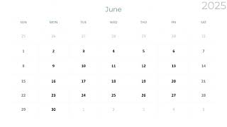 2025 Calendar All Months Minimalist design PowerPoint slides [upl. by Aitnuahs]