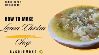 Avgolemono 🍋 Lemon Chicken Soup [upl. by Naimaj]