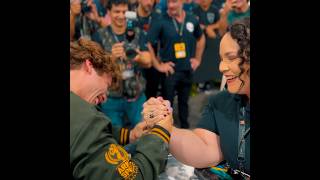 JOSEPH BAENA VS GABI VASCONCELOS ARM WRESTLING  ARNOLD CLASSIC 2024 brazil josephmurphy arnold [upl. by Hewe]