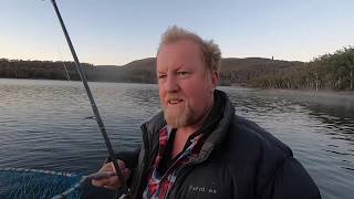 Fishing on Lake Jindabyne [upl. by Yelyah800]