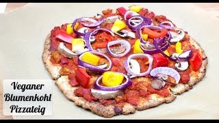 Veganer Blumenkohl Pizzateig  Rezept Kochklub [upl. by Gorey]