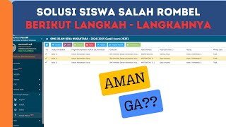 SOLUSI SISWA SALAH ROMBEL DAPODIK TERBARU [upl. by Edak]