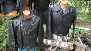 4 VINTAGE HORSEHIDE MOTORCYCLE JACKETS [upl. by Branch]