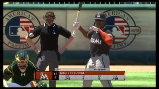 【メジャー】46 Miami Marlins VS Oakland Athletics【MLB The Show 17】 [upl. by Vogele]