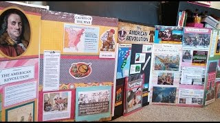 How to Make an American Revolutionary War Mobile Bulletin Board part 1 [upl. by Ardried]