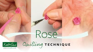 Rose Quilling Technique  Paper Quilling How To for Beginners [upl. by Yrekaz]