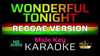 WONDERFUL TONIGHT  Reggae  KARAOKE  Male Key [upl. by Juliet]