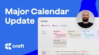 Boost Productivity with Craft’s New Calendar View—See Tasks Notes amp Events [upl. by Maxey]