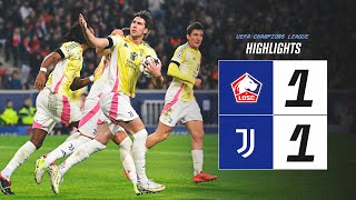 HIGHLIGHTS UCL  LOSC Lille 11 Juventus  Vlahovics penalty earns a draw [upl. by Ennovad87]