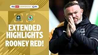 ROONEY SEES RED  Plymouth Argyle v Blackburn Rovers extended highlights [upl. by Beata]