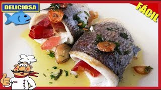 💥 DORADA al HORNO 🐟 con JAMON y SIN ESPINAS [upl. by Nazar]