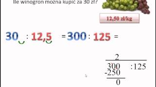 Ile winogron można kupić za 30 zł Dzielenie ułamków dziesiętnych [upl. by Ycat]
