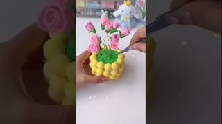 Light flower vase Making in super clay ❤️sjper clay flower vase light [upl. by Allveta597]