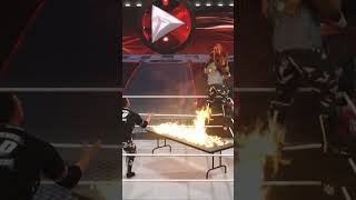 Dudley Boyz Super 3D From Top Rope On Flaming Table 😎🔥💪 WWE 2K24 [upl. by Marcela]