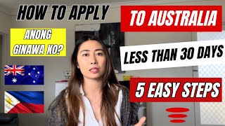 How to Apply to Australia from Philippines  Paano maghanap ng Sponsor  30 Days lang  5 Easy Steps [upl. by Yecaw4]