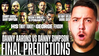 My FINAL Predictions For MISFITS 17 DANNY AARONS VS DANNY SIMPSON [upl. by Eanal]