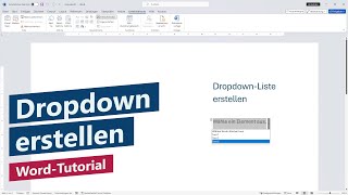 Dropdown erstellen Auswahlliste einfügen – WordTutorial [upl. by Caralie]