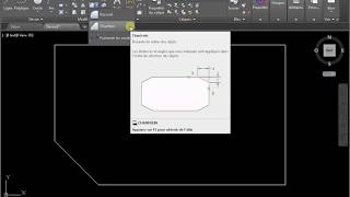 Chanfrein dans autocad [upl. by Yatnoed]