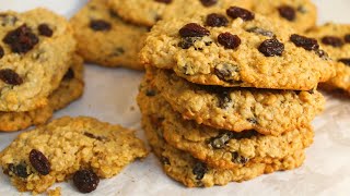 With all healthy ingredients Peanut Butter Oatmeal Raisin cookies [upl. by Felipe]