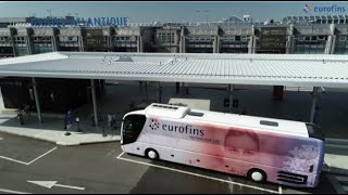 Bus de dépistage Eurofins à lAéroport Nantes Atlantique [upl. by Penland]