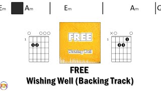 FREE Wishing Well BACKING TRACK FCN GUITAR CHORDS amp LYRICS [upl. by Enialehs678]