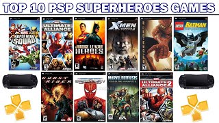 Top 10 Best Superheroes Games on PSP  PPSSPP Superheroes Games [upl. by Attah]