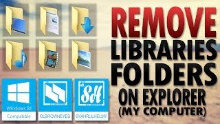 Windows 81 Remove Libraries Folder Explorer [upl. by Packer]