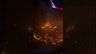 Aerial views of Lahaina Maui fires from an airplane [upl. by Ariamat]