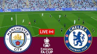 LIVE Manchester City vs Chelsea FA Cup 202324 Full match  Video game simulation [upl. by Neirda]