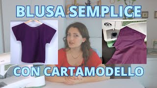 Tutorial BLUSA con CARTAMODELLO  blouse with pattern [upl. by Akers]