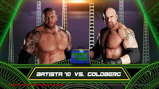 Batista vs Goldberg Best Match Ever Wwe 2k18 [upl. by Eisle]