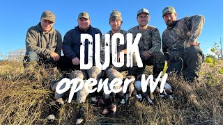 EPIC Wisconsin Duck Opener  Wood Ducks Banded Mallard and Geese [upl. by Ynnig]