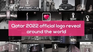 2022 FIFA World Cup Qatar logo revealed around the world [upl. by Bertrand]