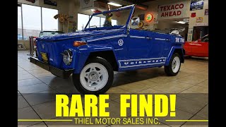 1974 VOLKSWAGEN VW Thing CONVERTIBLE with TOP For SALE  WWWTHIELMOTORSCOM [upl. by Hasin832]