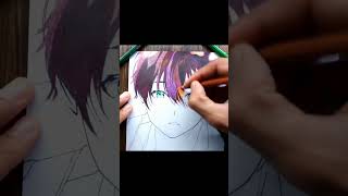 how to draw hairs  oreki houtarou shortsvideo shortvideo shortsfeed shorts short shortsviral [upl. by Assenahs]