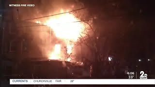 3 firefighters killed in a rowhome fire [upl. by Eisle]