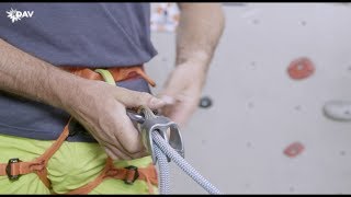 How to belay directly off the anchor using an ATC Guides belay [upl. by Carlock]