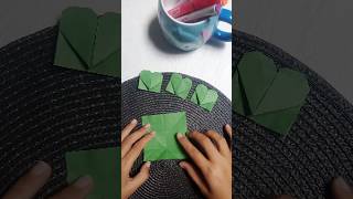 origami book mark with heart shape  easy paper craft  paper folding  short  art and crafts [upl. by Fong]