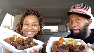 Mukbang Oxtails amp Cabbage Jeezy or Gucci Mane [upl. by Nillor]