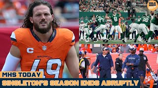 Denver Broncos defense loses Alex Singleton to torn ACL [upl. by Rivkah]