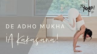 CÓMO PASAR DE ADHO MUKHA VRKSASANA A BAKASANA ¡SIN DESPLOMARNOS [upl. by Annovoj761]