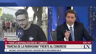 quotMarcha de la marihuanaquot frente al Congreso La reacción de Eduardo Feinmann [upl. by Zolnay707]