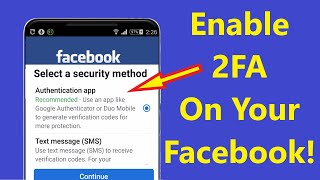 How to Put Two Factor Authentication 2FA on Your Facebook Account  Howtosolveit [upl. by Oinegue]