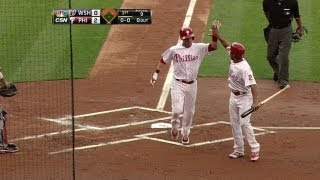 Phillies take early lead on MYoungs homer [upl. by Ylrehc]