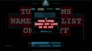 Ark Ascended how to turn off items names inventory list ark [upl. by Fernandina]