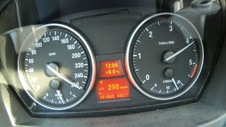 BMW 330d E90 top speed test 0250 kmh acceleration [upl. by Oregolac17]