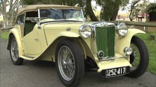 MG TC Midget Roadster [upl. by Nilhtac]