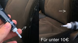 Risse im Leder günstig reparieren Risse im Ledersitz für unter 10€ reparierenFlüssigleder anwenden [upl. by Stimson576]